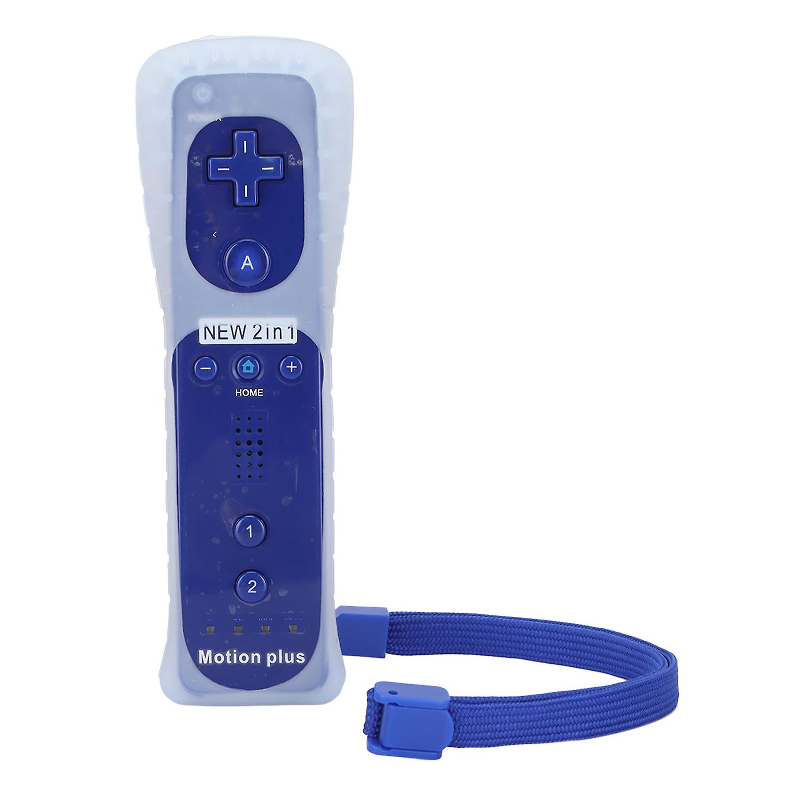 Remote Control Vibration Sound Function Game Handle Game Console Accessories with Motion Plus for Wii U Dark Blue