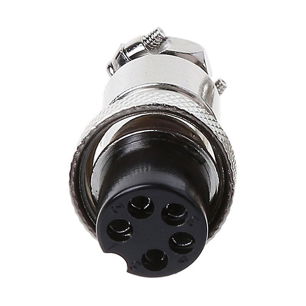 GX16 Nut Type Female Electrical Connector 5 Pin Circular Aviation Socket Plug