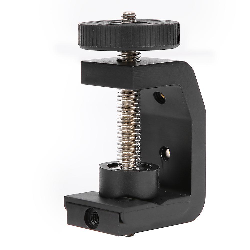 Aluminium Alloy C-Shape Clip Desktop Clamp for Flashlight Camera Tripod Mount Adjustable Fixed Holder