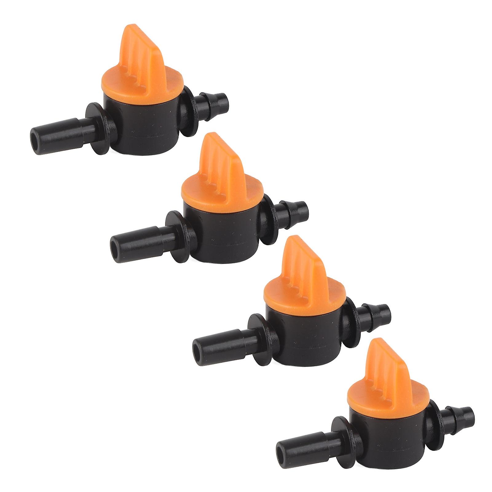 50pcs Drip Irrigation Valve 4/7mm Outer Diameter 6mm/0.2in Drip Irrigation Switching Valve for Irrigation System