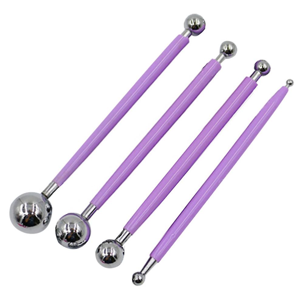 Stainless Steel Polymer Modeling Clay Sculpting Tools Dotting Pen for Cake Fondant Decoration