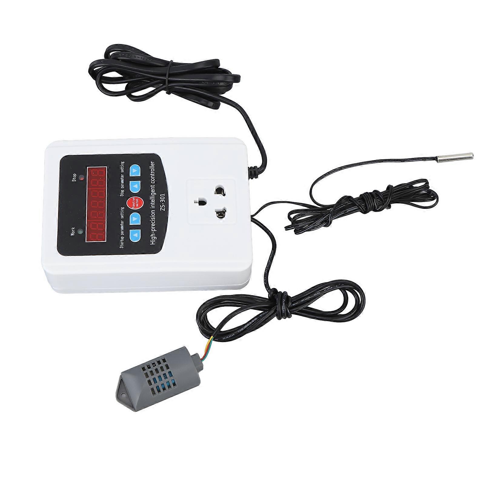1500W Digital Temperature Humidity Controller with LCD Display 14x9.8x4.2cm