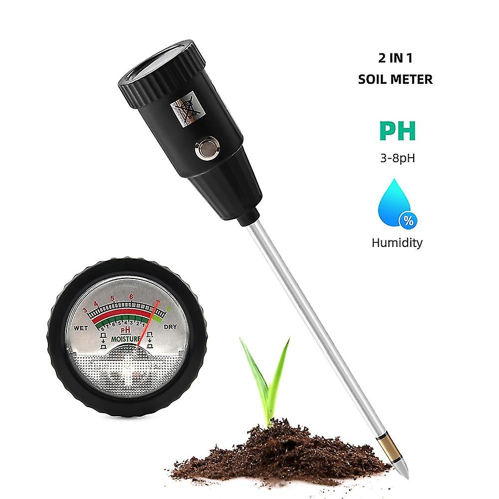 Soil Tester pH & Humidity Tester Soil pH Value & Moisture Testing Tool No Battery Required for Indoo