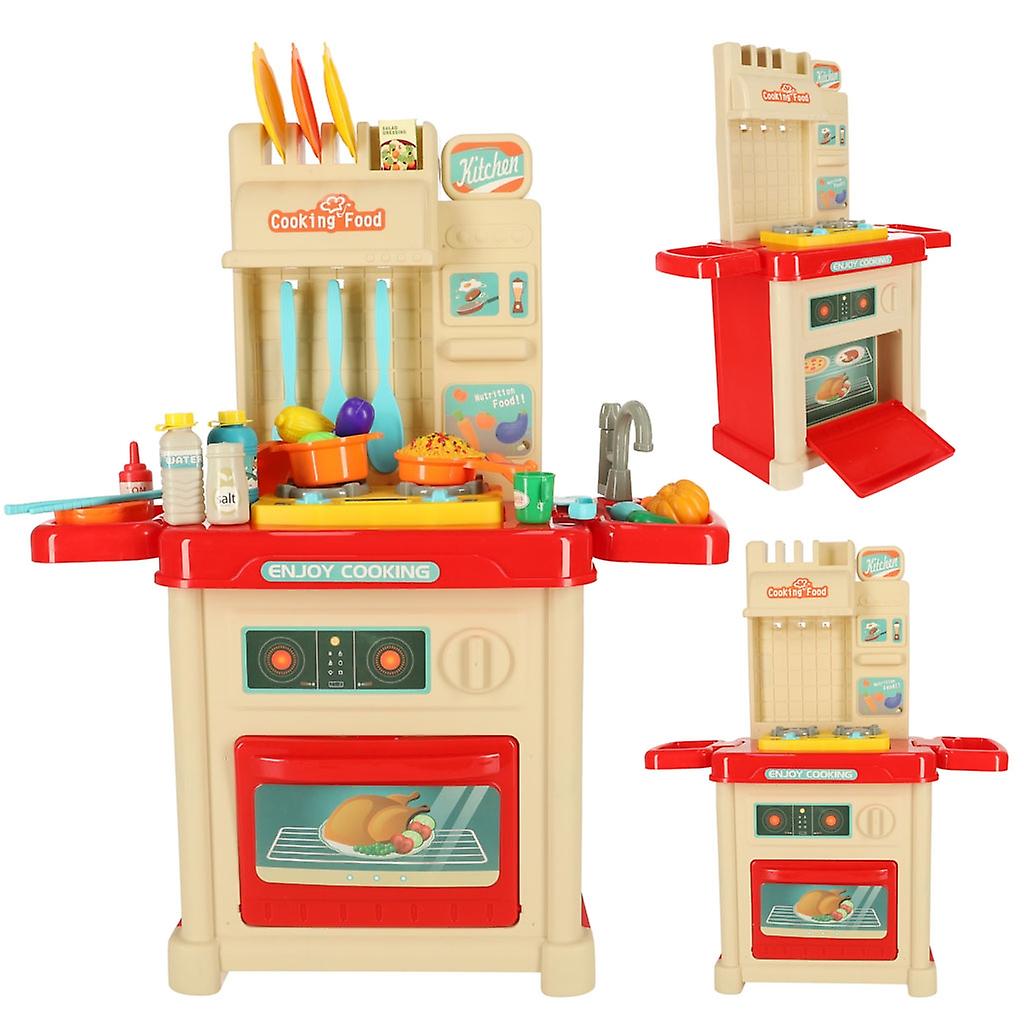 Children's light plastic kitchen large 44 pcs