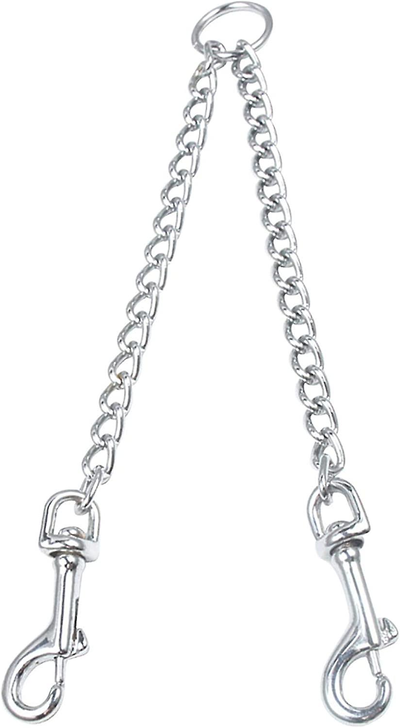Double Dog Leash, Metal Dual Dog Leash Coupler, Chew Proof 360 Swivel Twining
