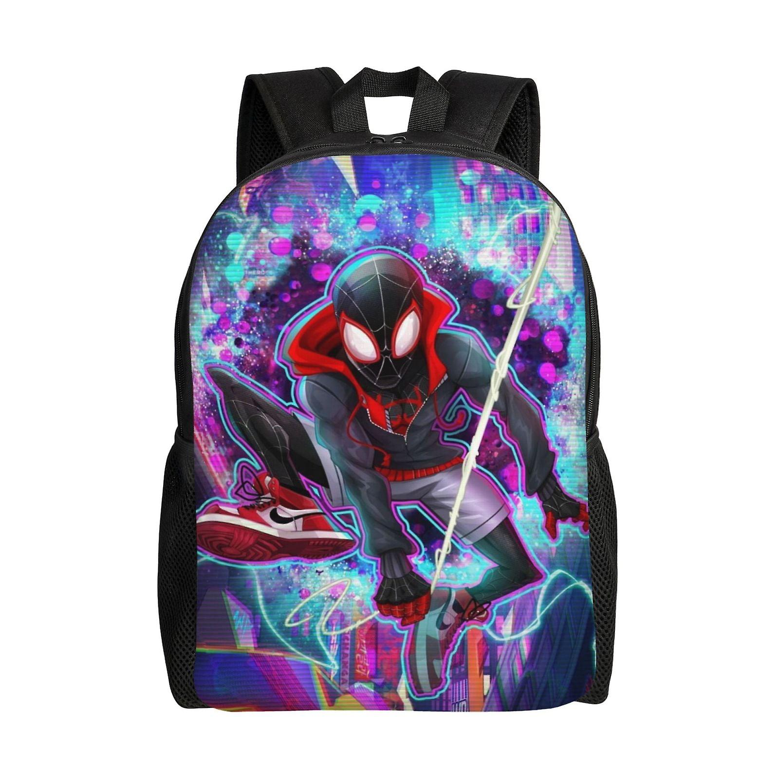 Miles Morales Backpack, Travel Laptop Backpack, Water Resistant College School Computer Bag, Durable
