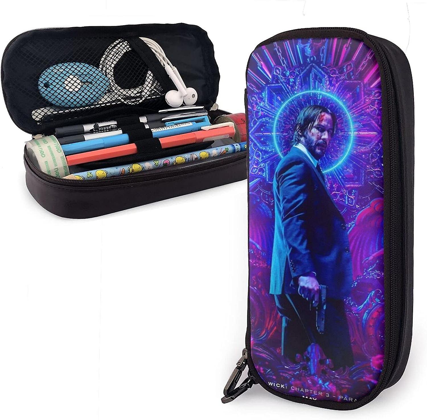 جون ويك بو مقلمة ، حقيبة قلم ملونة حقيبة قرطاسية منظم للأطفال الكبار bd003914