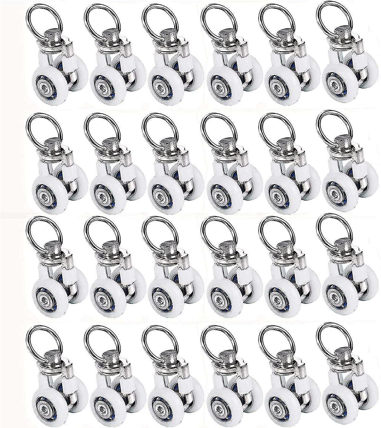 Track Rollers, 20 Pieces Aluminum Alloy Window Curtain Track Slide - 20*17*42.5mm, Wheel Slip Roller