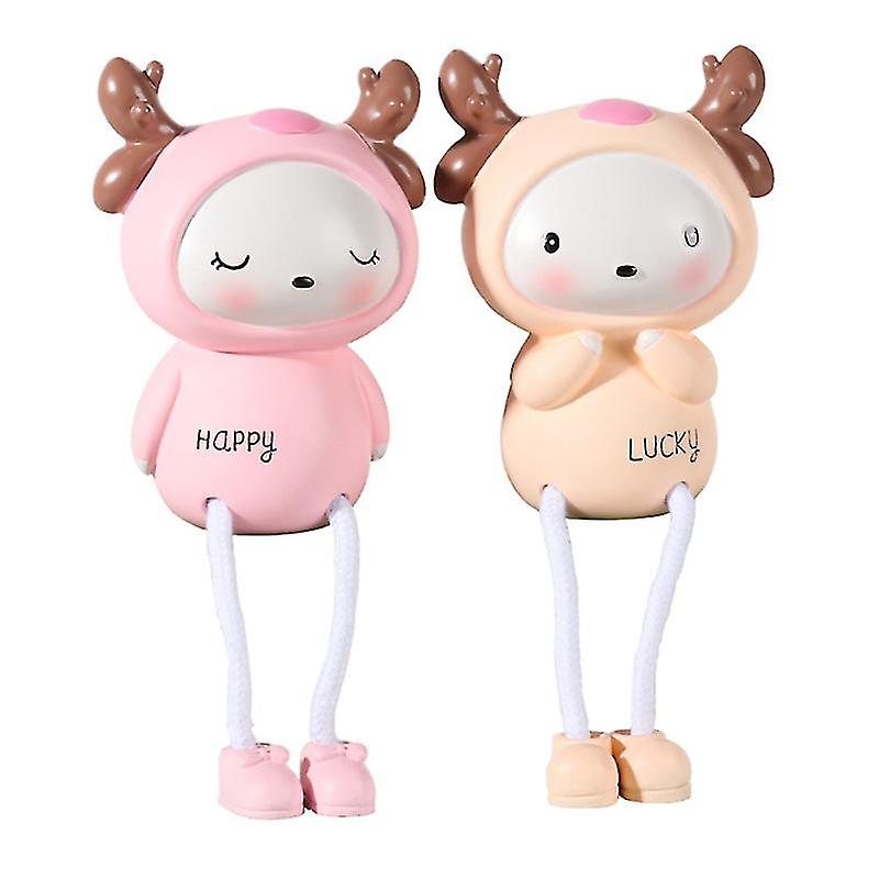 2pcs Resin Deer Doll