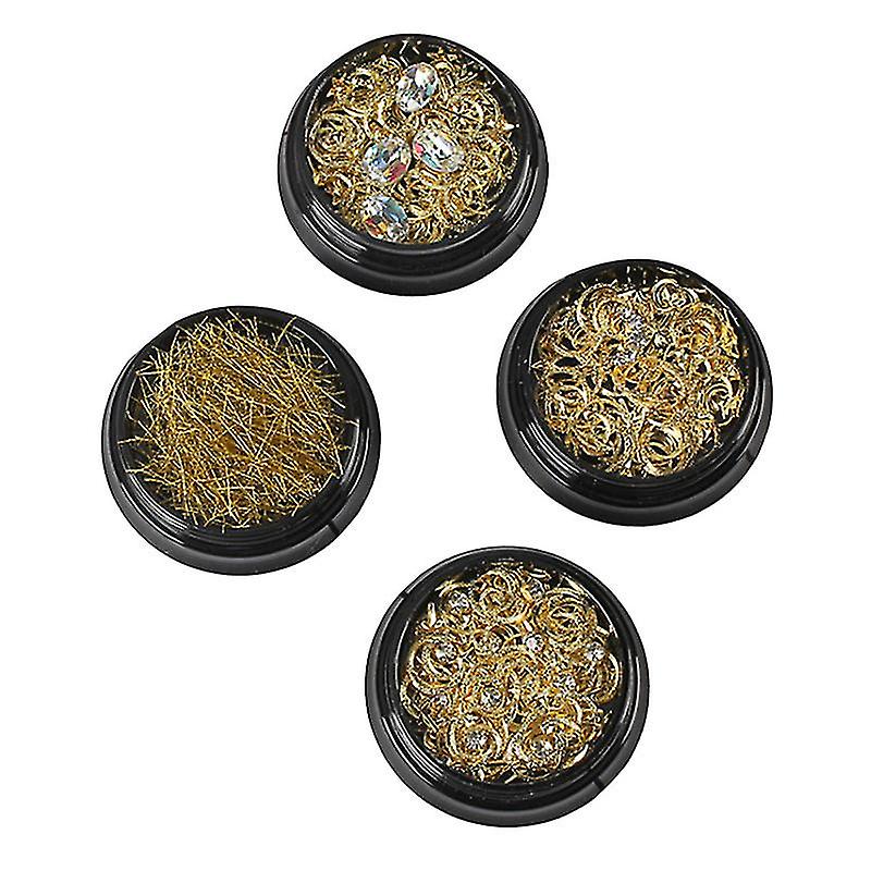 4pcs Alloy Nail Sequins