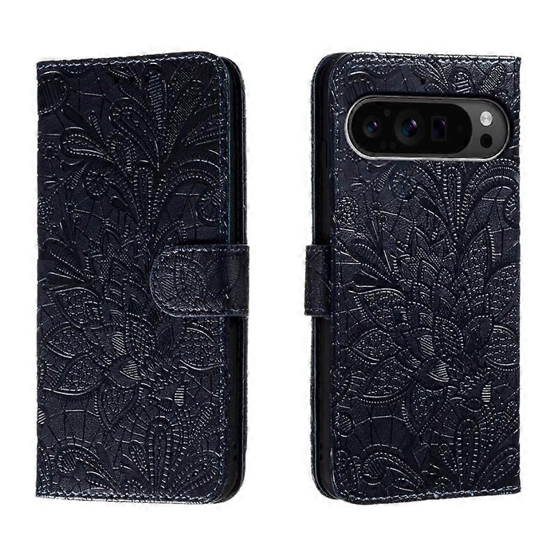 Lace Flower Leather Phone Case For Google Pixel 9 Pro