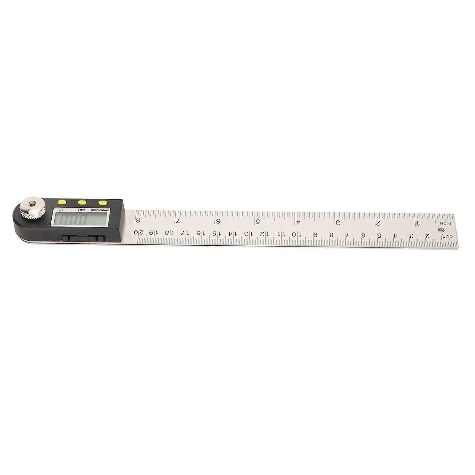 Digital Angle Ruler 200mm 0 to 360 Degree Stainless Steel Lock Function Angle Measuring Tool for Woodworking Craft DIY 