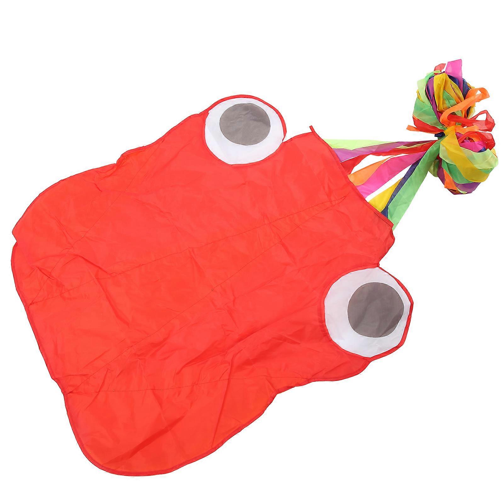 Outdoor Soft Octopus Animal Soft Kite Animal Shape Kite 4 Meters with 30m Kite Line(Queue colorée tube jaune rouge )