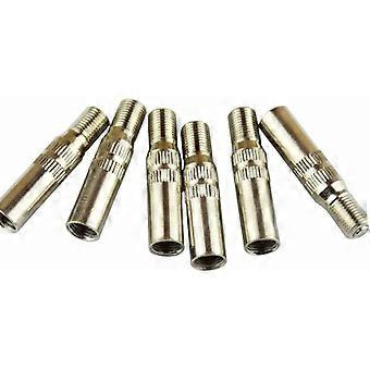 Bandenventiel Verlenging Adapter Ventieldop Stuurpenverlengingen Ventiel Verlengventieldop Messing MEX39 voor auto's, motorfietsen, lichte voertuigen 6 stuks