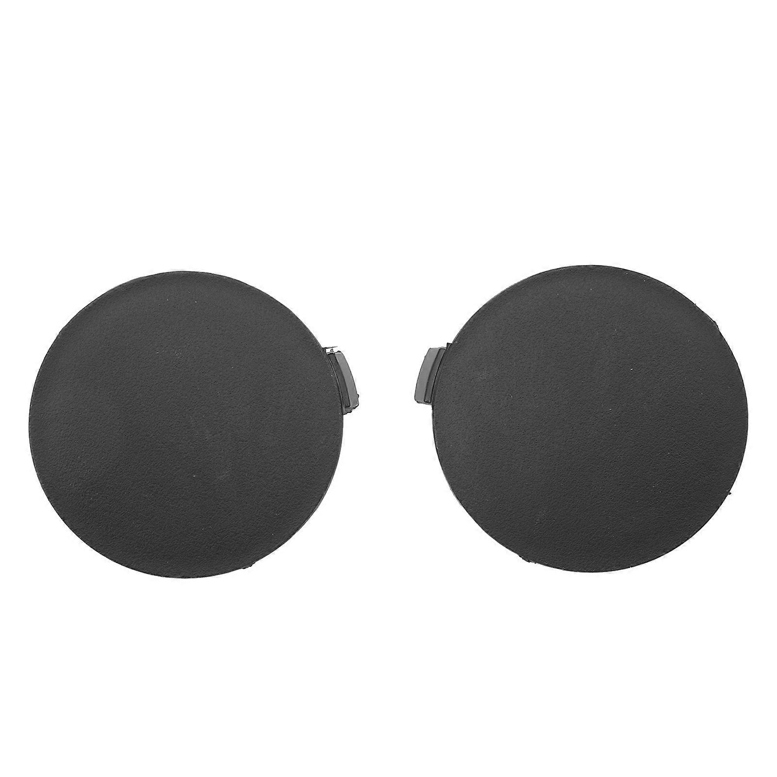 1 Pair Front Bumper Tow Hook Cover Cap 53285 0R060 Left Right Black Fit For RAV4 2013 to 2015