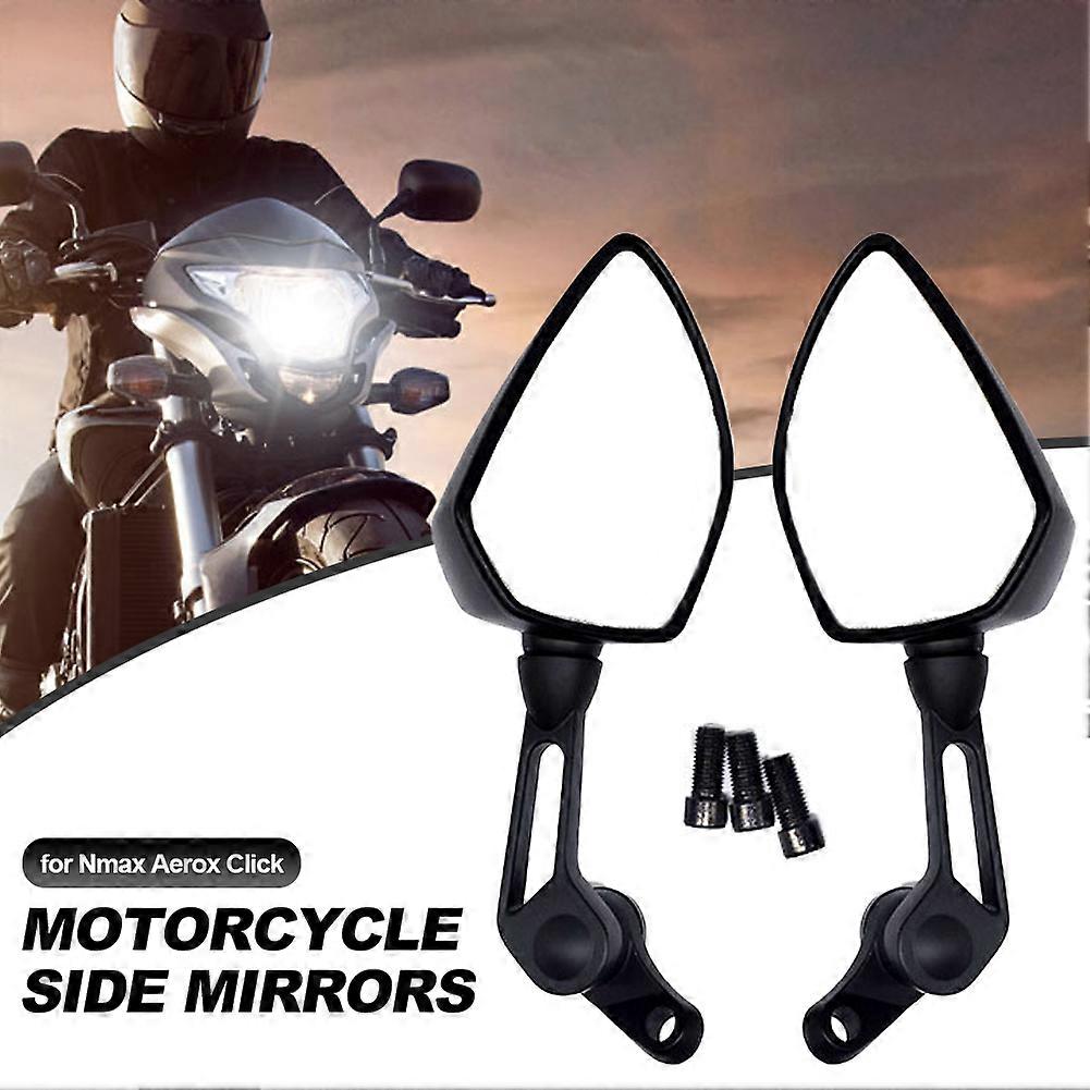 2pcs Motorcycle Mirror Scooter E-bike Rearview Mirrors Electrombile Back Side Mirror 360 Degree Swivel For Nmax Aerox Click