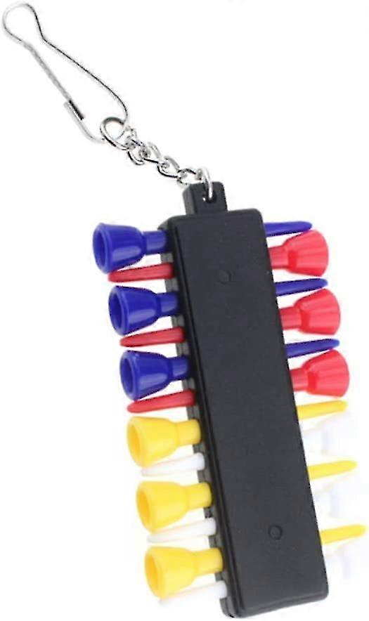 Golf Plastic Castle Tees With Keychain Golf Tee Holder(2pcs, Multicolor)
