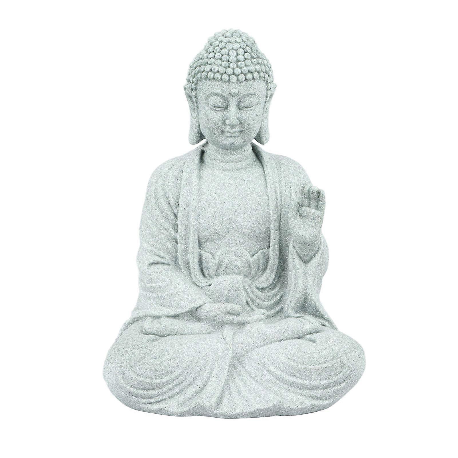 小さな仏陀の装飾絶妙な職人技の緑の砂岩の仏陀の装飾品魚の水槽の恐れ知らずの仏陀