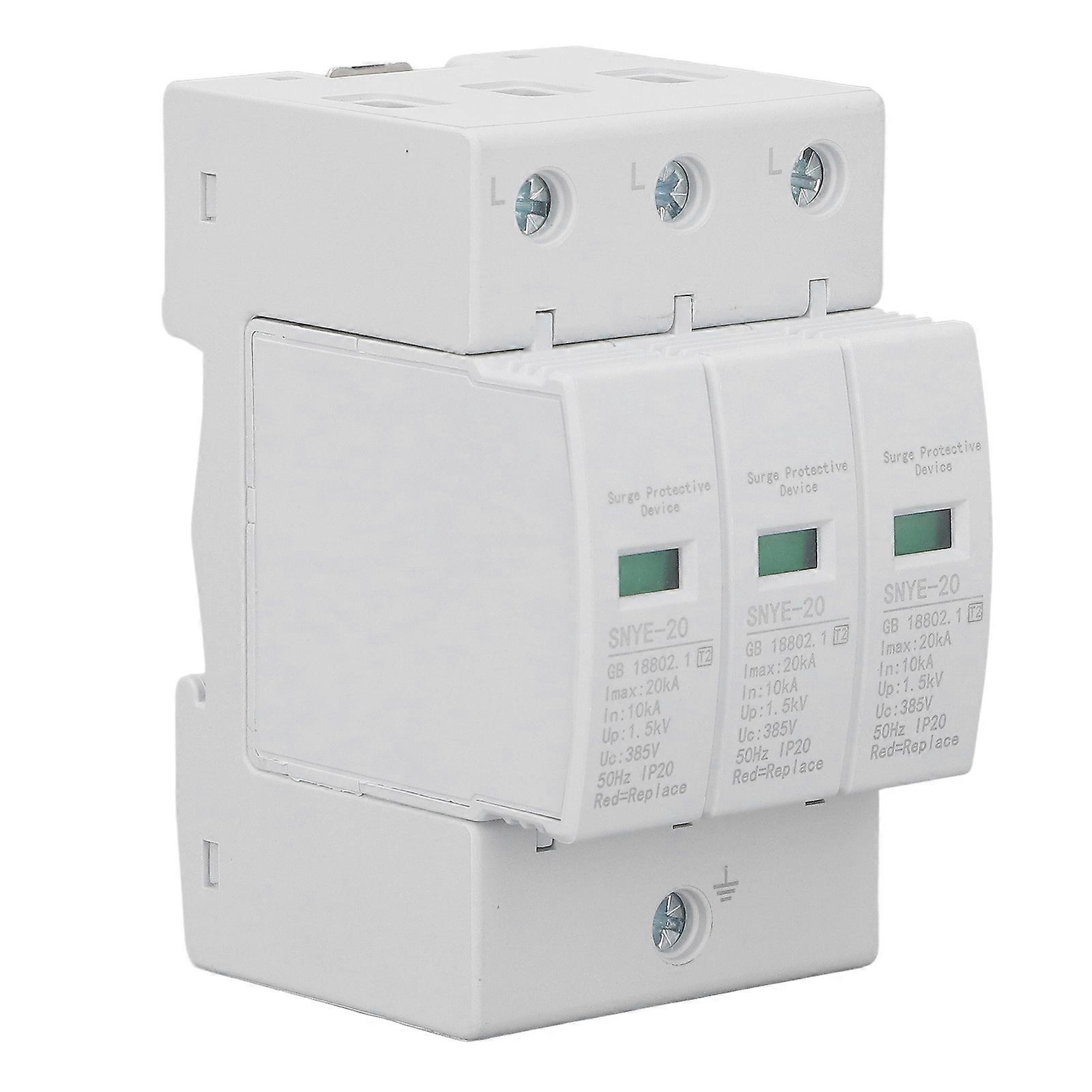 Surge Protector 20KA Surge Protective Device Quick Response Strong Carrying Capacity House Voltage Protector 3P 385V