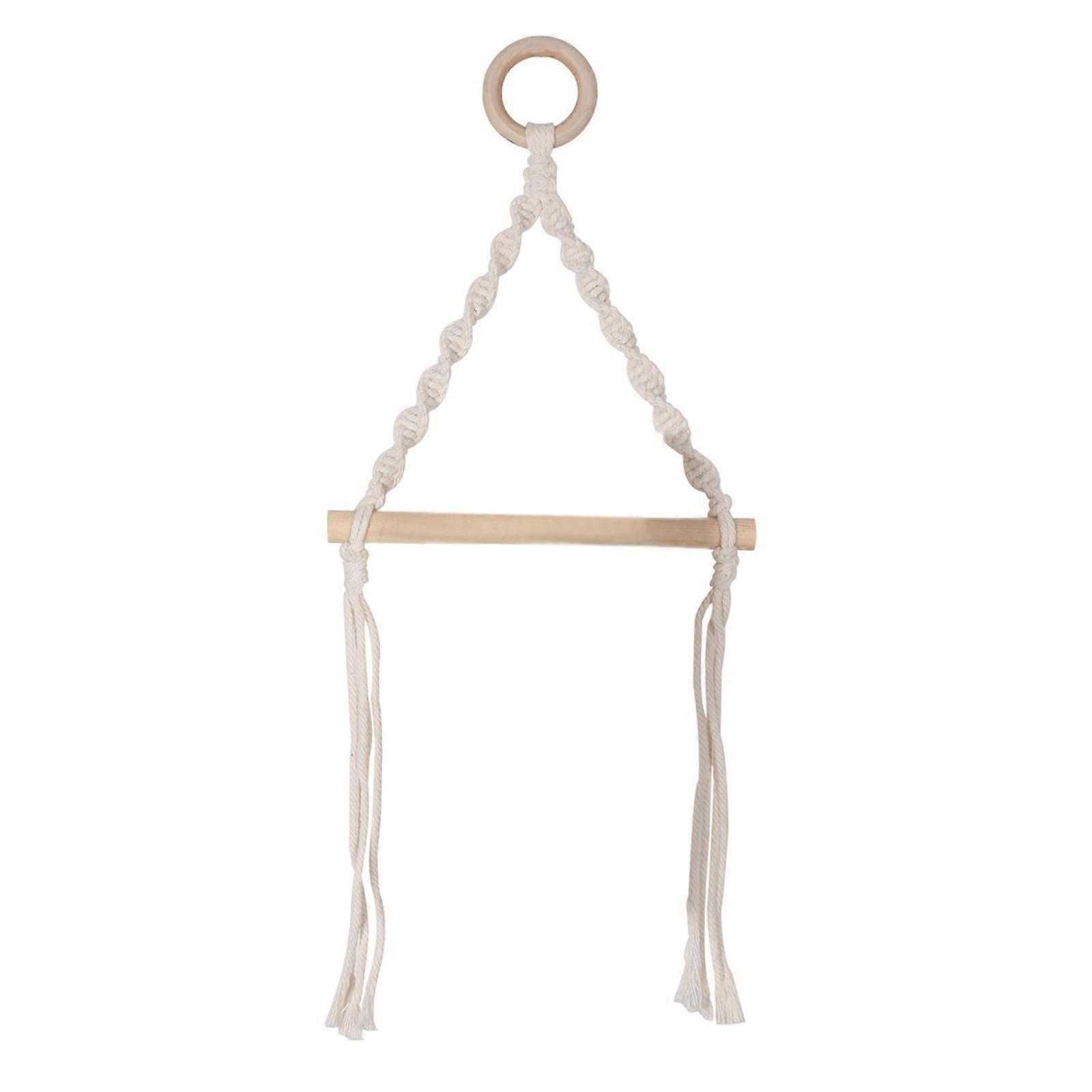 手織りレースの壁掛けタオルラック織りロープタオル収納ラック寝室のリビングルームアパートポーチホワイト