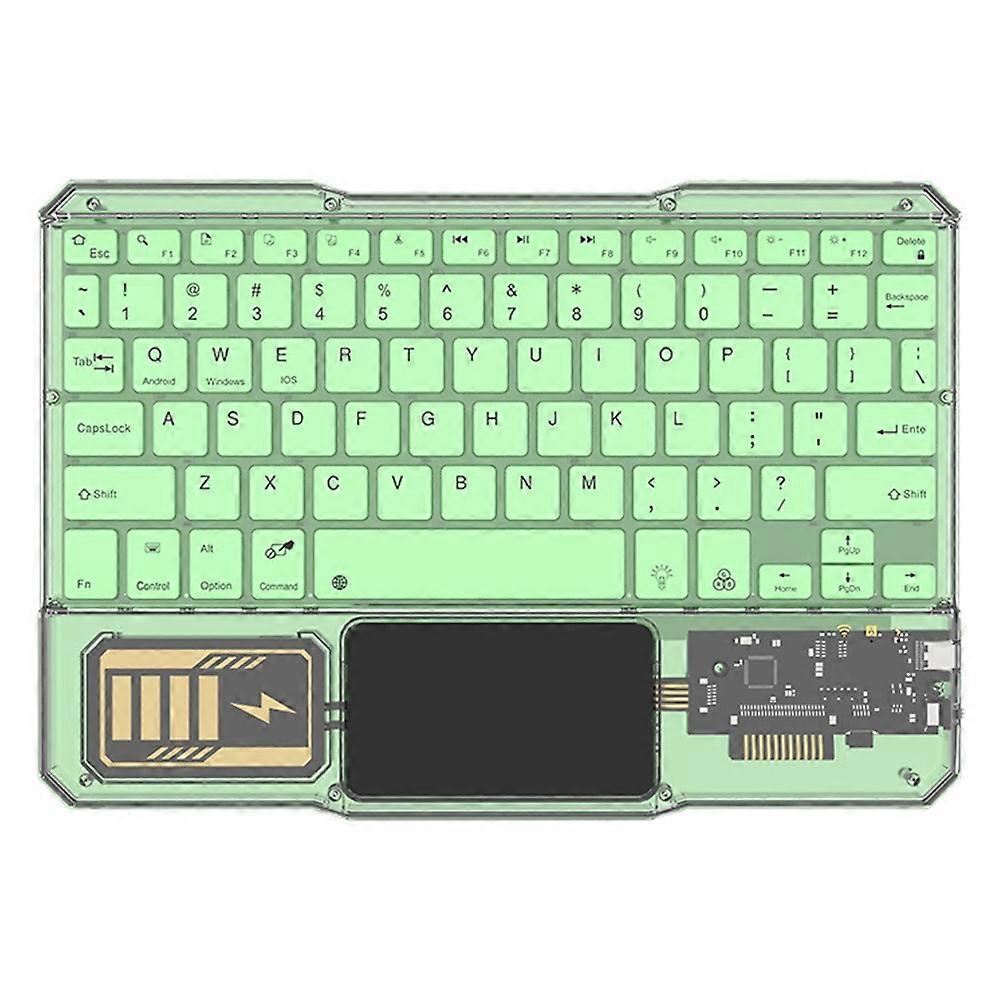 KB-333 Transparant Bluetooth-toetsenbord met 78 toetsen en kleurrijke achtergrondverlichting voor Android / Windows / iOS - L