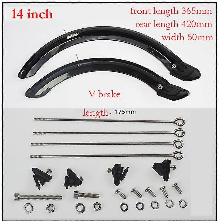 14 16 20 inch folding bicycle mudguard for 412 dahon V brake disc brake bike fender front rear mud guard folding bicycle wing