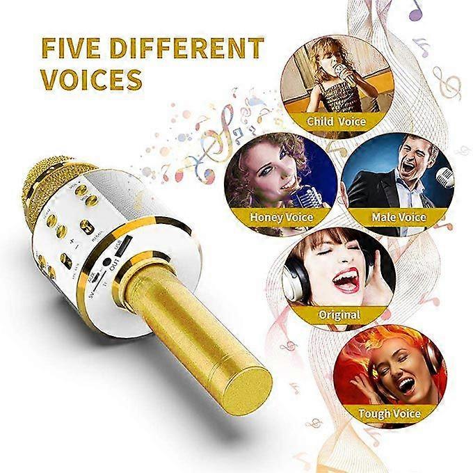 Bluetooth-compatible Karaoke Microphone Wireless Professiona Speaker Handheld Player