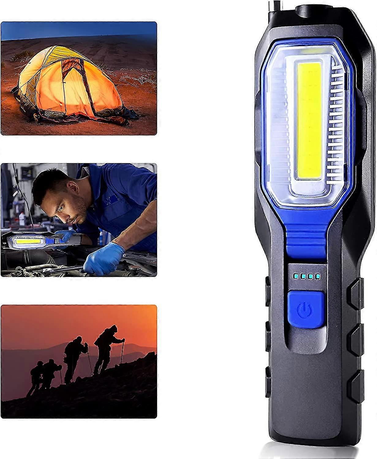 Inspection Light, Rechargeable Led Work Light, Cob Work Light, Led Torches, With Magnetic Base And Hanging Hook For Automotive Workshops, Camping, Eme