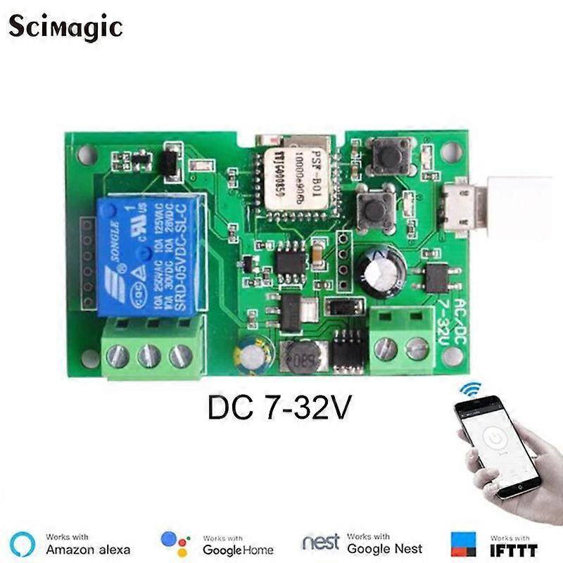 Smart Home 7V-32V 85V-250V Wifi Relay Switch 4 Channel Wireless Wifi Relay Module Remote Control Switch App Control