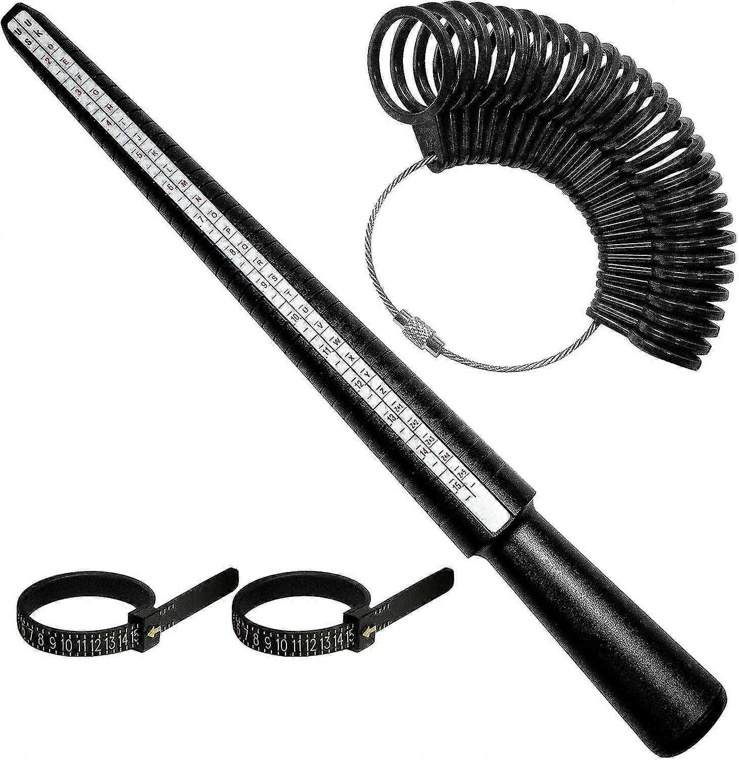 Ring Sizer Measuring Tool Set, Ring Mandrel For Jewelry Making And Finger Measuring, Us Uk Ring Sizer Stick Guage And Belts, Three Ways To Quickly Fin