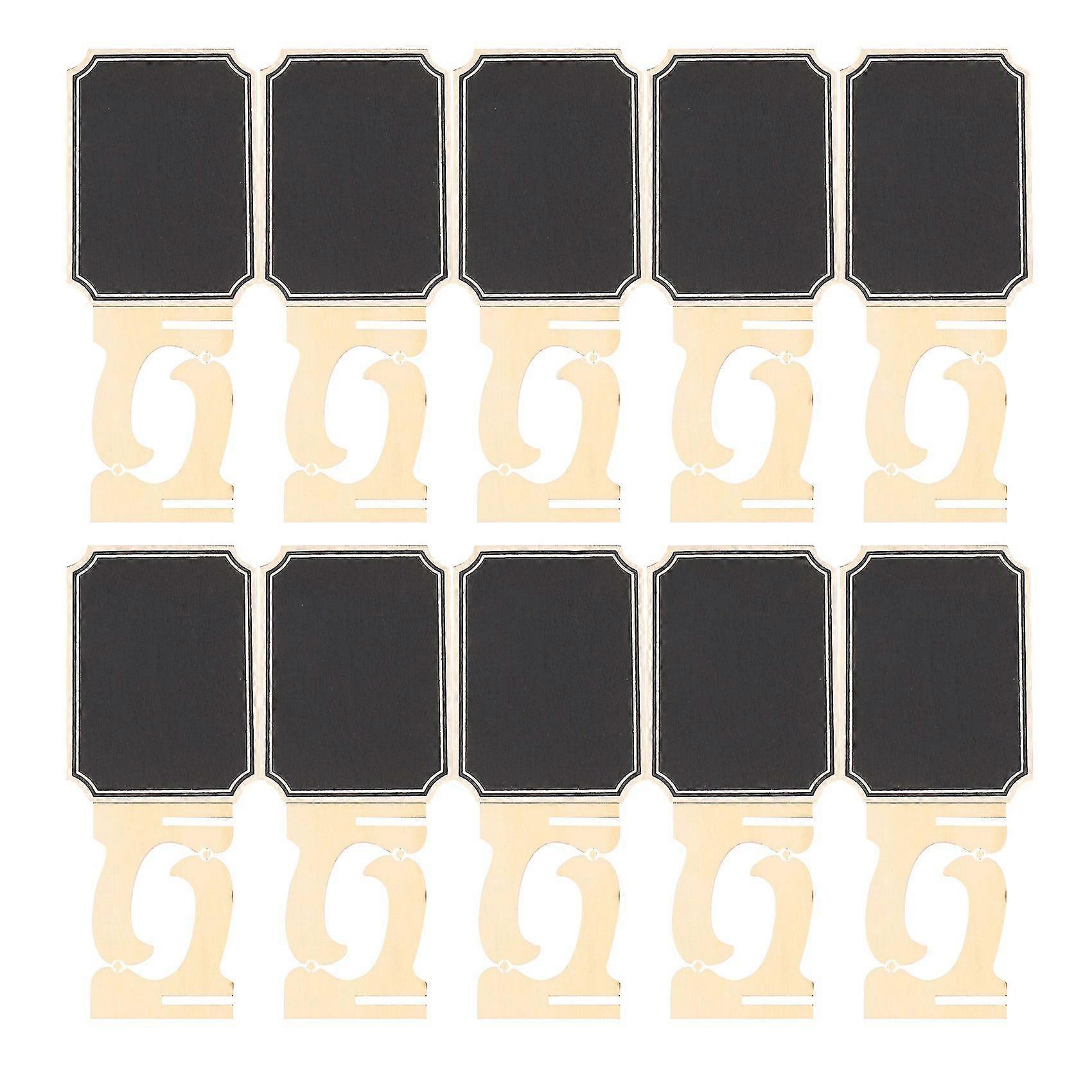 20 Pack Mini Chalkboards With Support Easels Stand,place Cards Small Rectangle Little Wood Blackboa