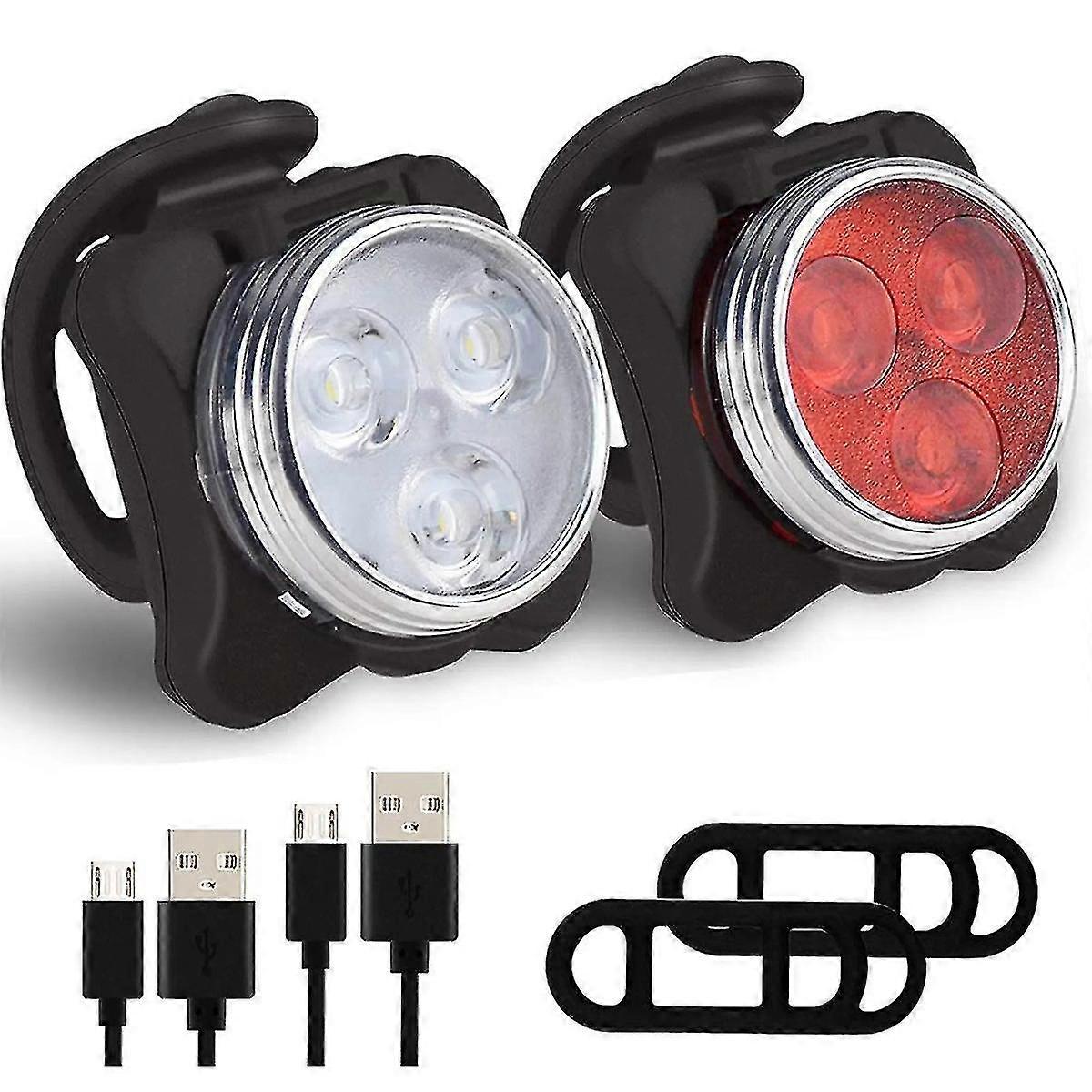 Led Bicycle Lamp Set Usb Wheel Light Bicycle Light Front And Rear Lamp