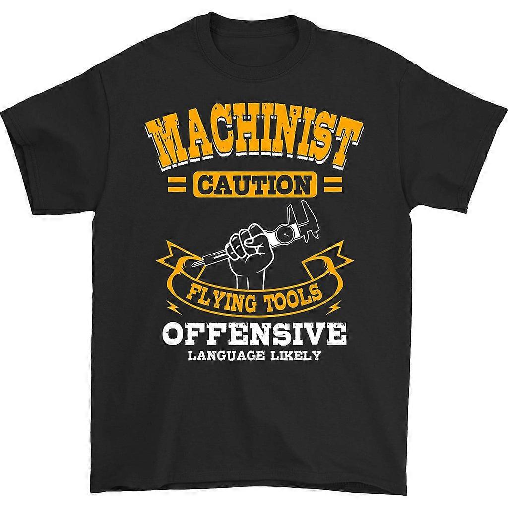 Machinist Caution Flying Tools T-shirt