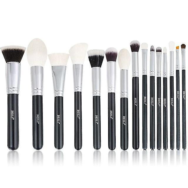 メイクアップブラシプロのナチュラルヤギの毛ブラックメイクアップファンデーションパウダーコンターブラシ