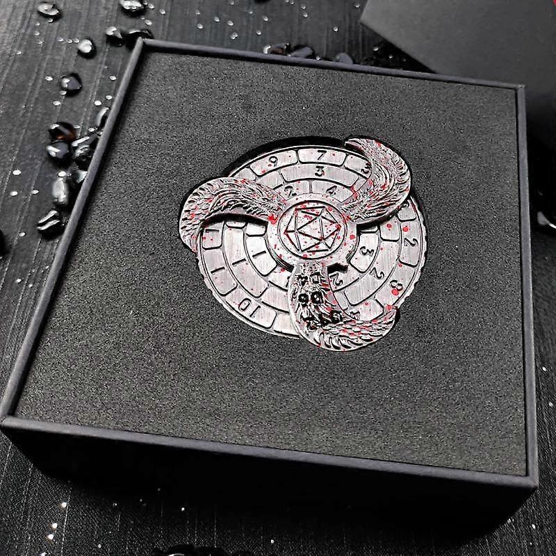 Dnd Metal Fingertip Gyro Dice For Dungeons And Dragons Game Dice, Dnd Spinner Dice, Dragon Compass Dice, Rotating Roulette Dice