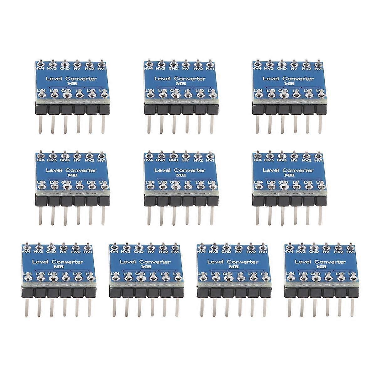 10Pcs 4 Channel IIC I2C Logic Level Converter Bi-Directional Module 3.3V to 5V Shifter for (Pack of 10)