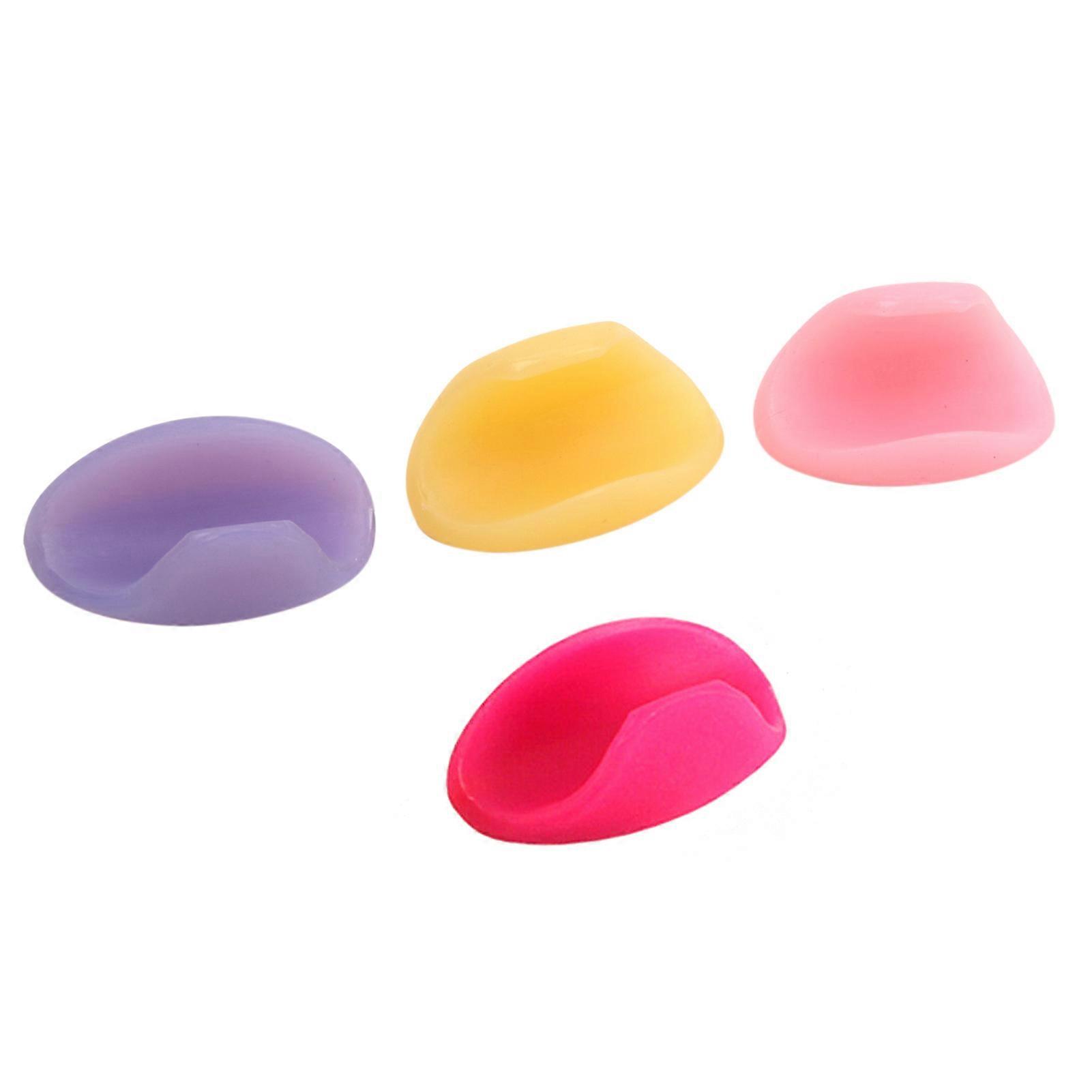 4pcs Flute Thumb Rest Cushion Silicone Finger Cover Flute Wind Instrument Accessories(Random Color Delivery)