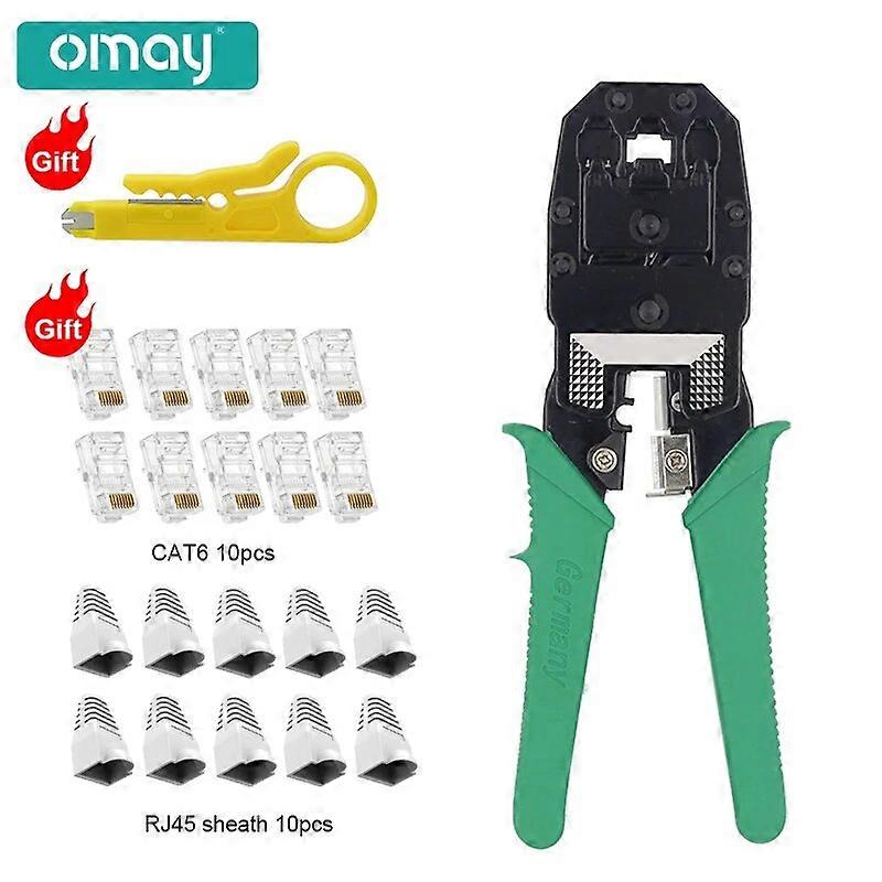 Stripping Crimping Pliers CAT6 RJ45 Connector Network Cable Clamp Pliers +Professional LAN Network Cable Tester RJ11 RJ12 UTP