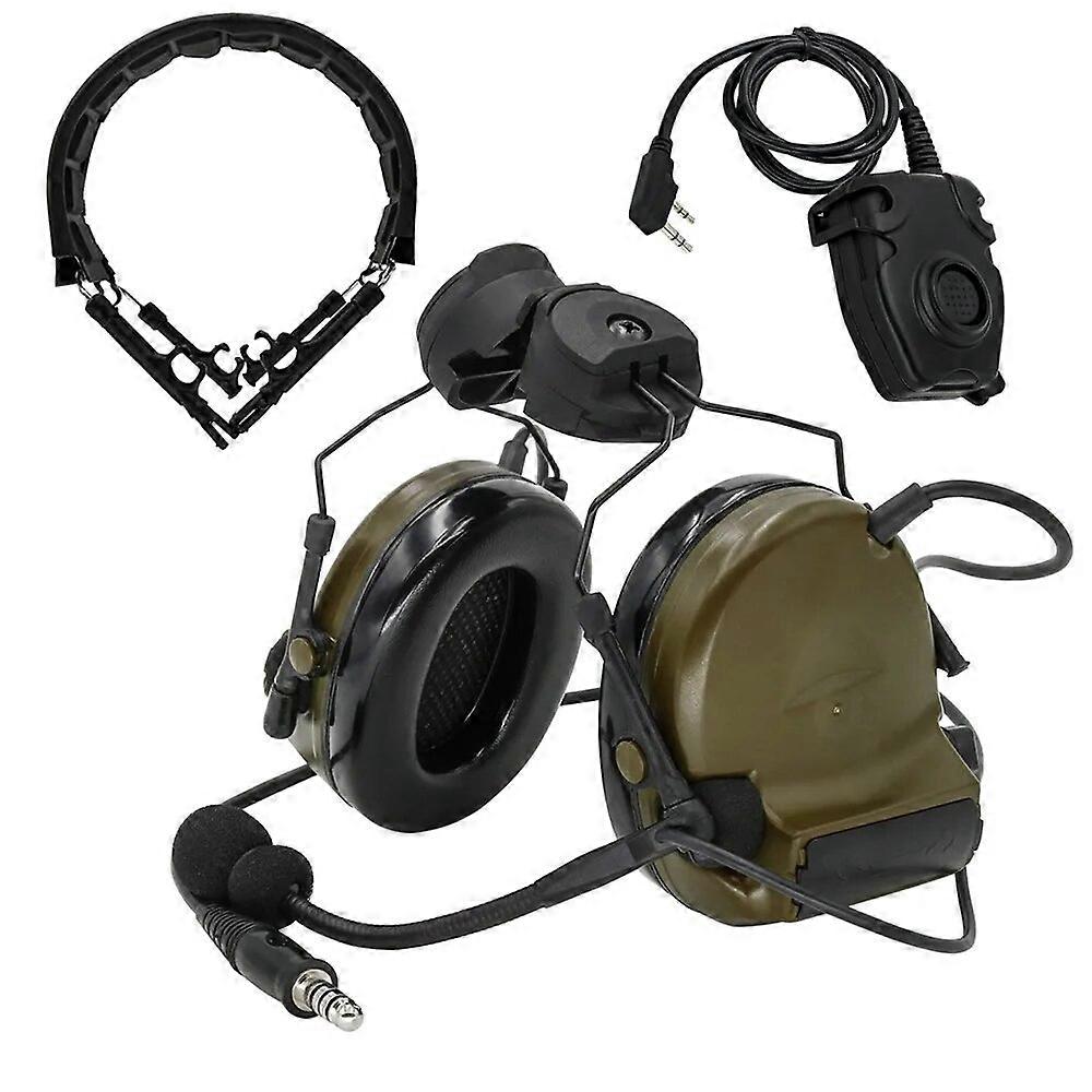 COMTAC Tactical Headset ARC Rail Helmet Bracket Version COMTAC II Shooting Headset Airsoft Hunting Headphone with Tactical Ptt