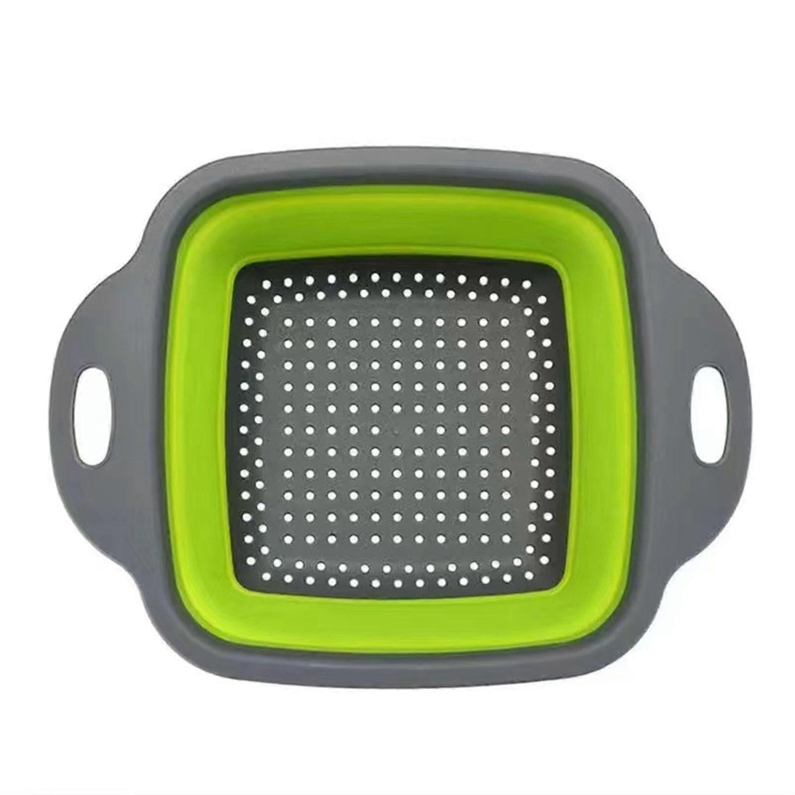 Foldable Squared Drain Basket for Vegetable Reusable Greens Veggie Washing Strainer Vegetables Wash Tool