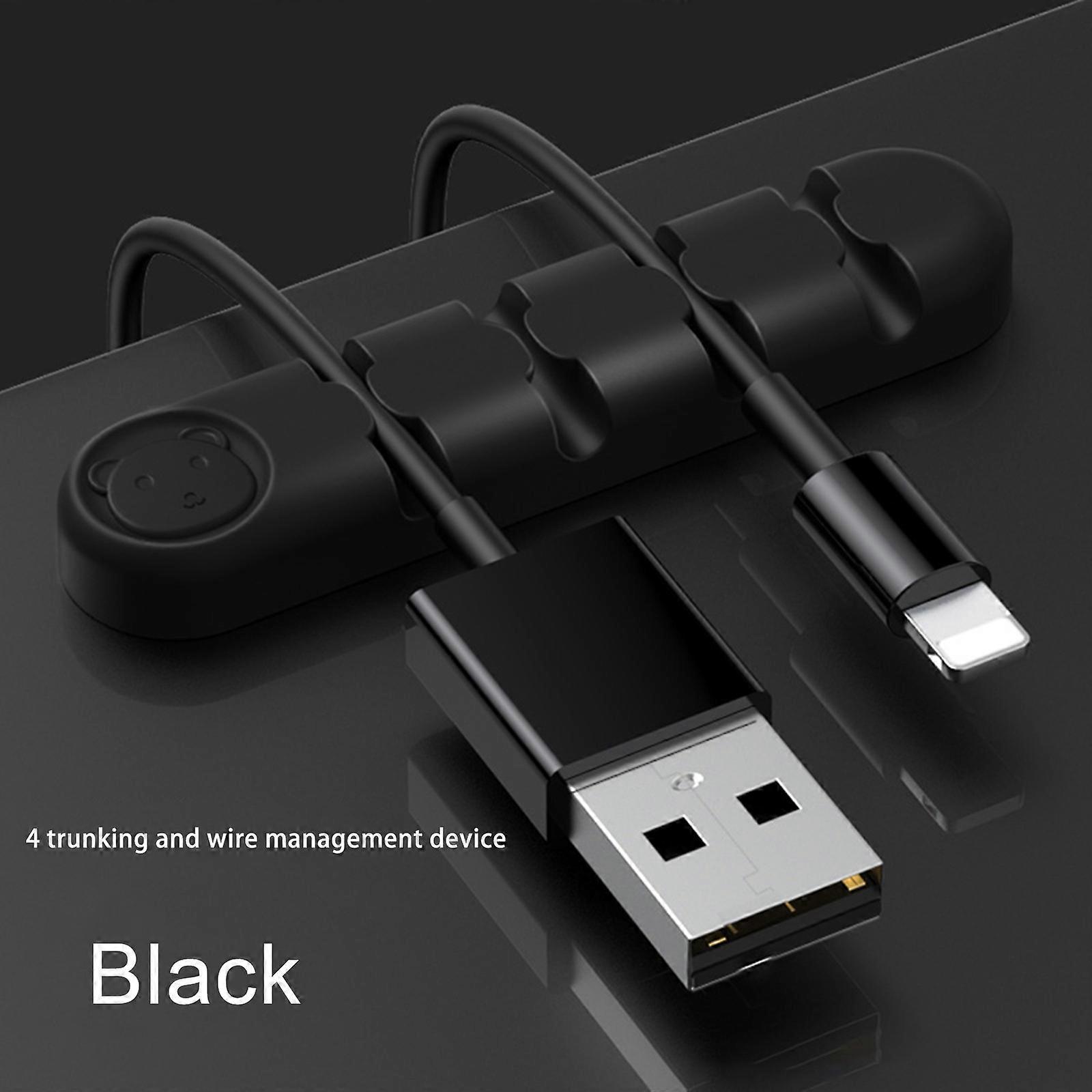 Cable Holder Clips Management Silicone Self Adhesive Cord Organizer Desktop USB