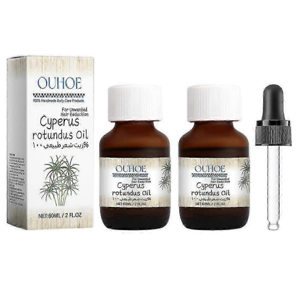 Epilasyon için 2 adet 60ml Cyperus Rotundus Yağı, Vücut Kıllarının Büyümesini Azaltır