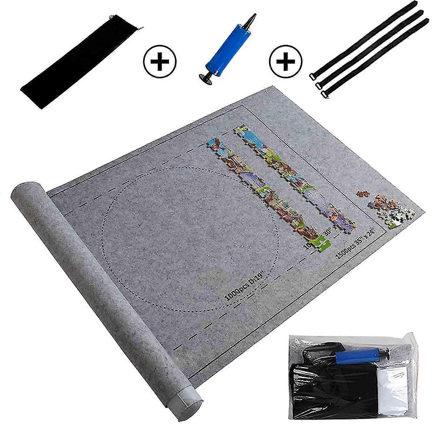 Puzzle Mat Puzzle Pad Portable Felt Puzzle Roll Mat Puzzle Storage Holds Up To 1