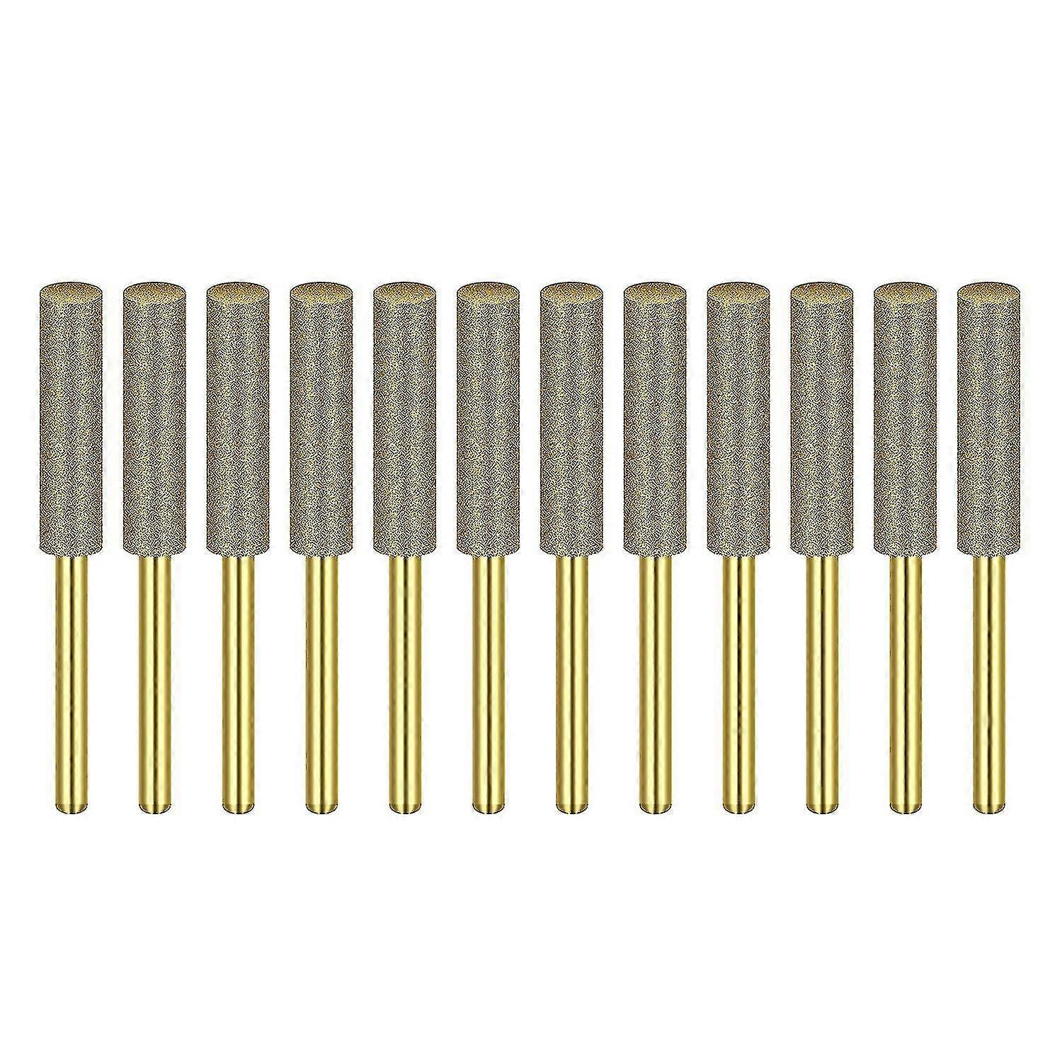 12 Pcs Grind Bit Sharpening Saw Chains 5.5mm For Grind Jade Glass