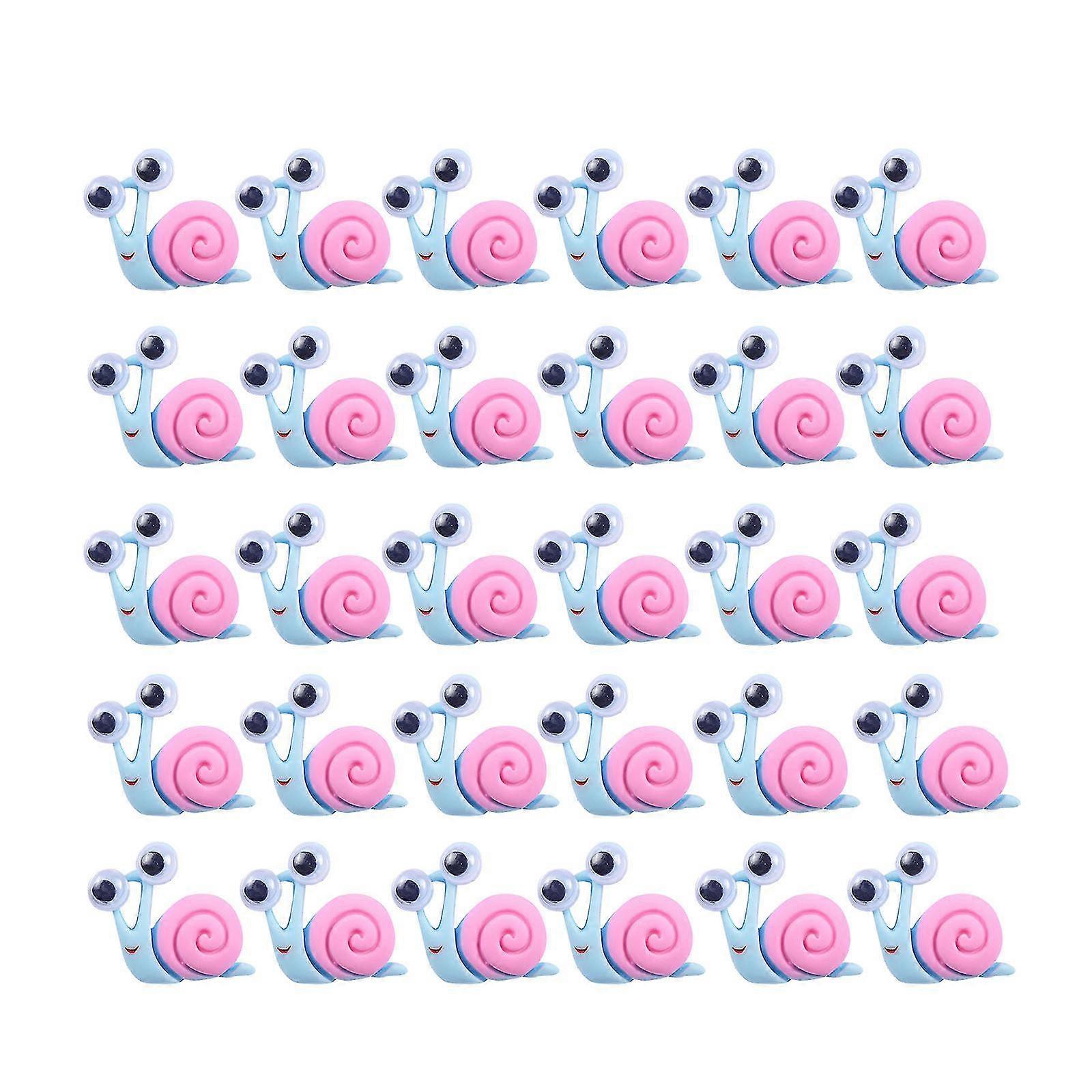 30pcs Mini Creative Decorative Cute Bee Beetle  Snails Decor Diy Accessories