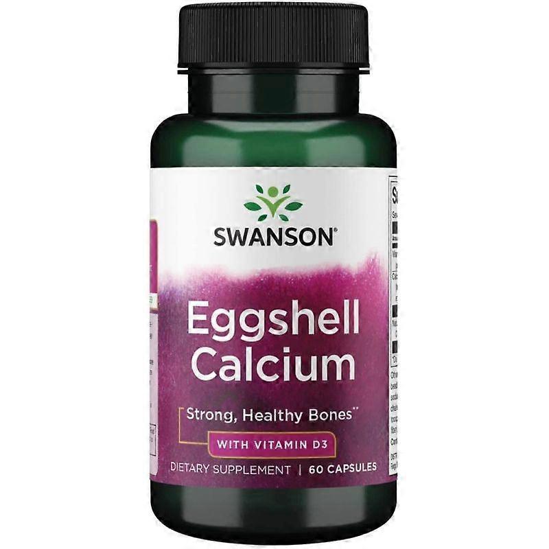 Swanson Eggshell Calcium with Vitamin D3 Capsules 60