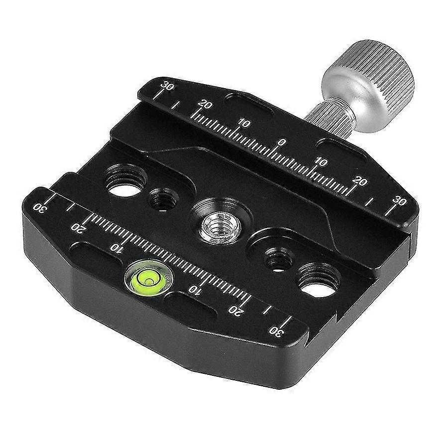 -70n Aluminum Alloy Quick Release Qr Plate Clamp 3/8-inch With 1/4-inch Adapter & Bubble Level For