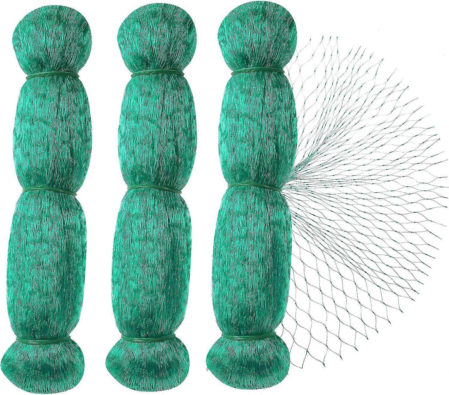 Anti Bird Netting,3pcs 2*10m Green Garden Bird Netting for Plant Protection Netting,Protect Plants, Fruits, Flowers and Vegetables,15mm Mesh
