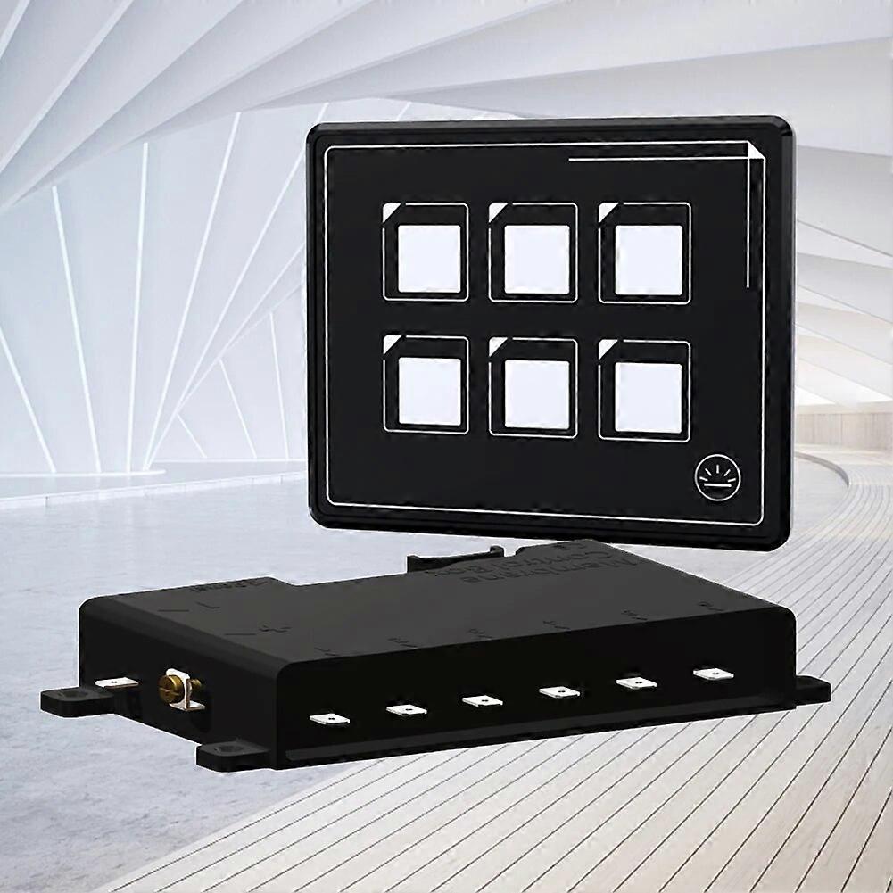 6P Switch Panel Buttons Bluetooth-compatible Touch Control Panel with Backlight Membrane Control On Off Box for SUV Boat Caravan