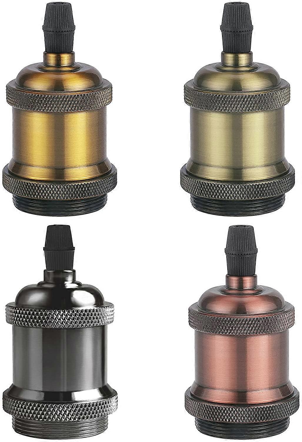 Vintage E27 lamp socket, Edison retro pendant lamp, Solid ceramic adapter, 4 Pieces mix socket